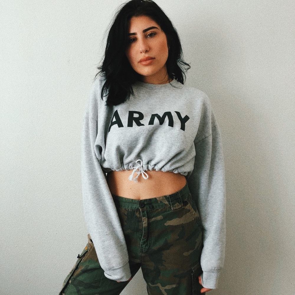 Vintage reworked army sweatshirt